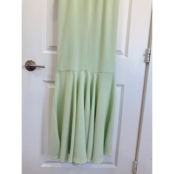 Alexander McQueen Maxi Dress Mermaid Style Sage Color Size 38 NWT Retail $4175 - Picture 6 of 11
